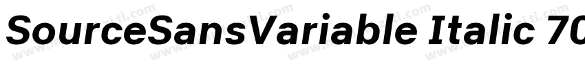 SourceSansVariable Italic 700 字体转换